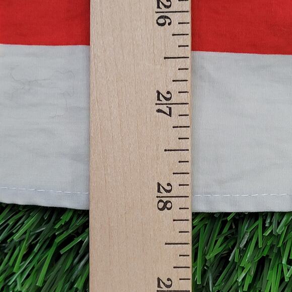 Vintage 90s MOD Button Shirt Womens Medium 20x28 Striped Baggy - Picture 9 of 13